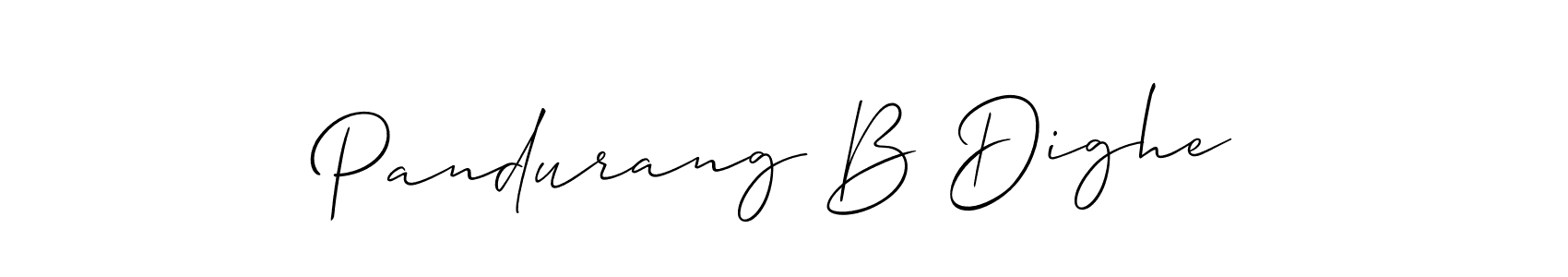 How to make Pandurang B Dighe signature? Allison_Script is a professional autograph style. Create handwritten signature for Pandurang B Dighe name. Pandurang B Dighe signature style 2 images and pictures png