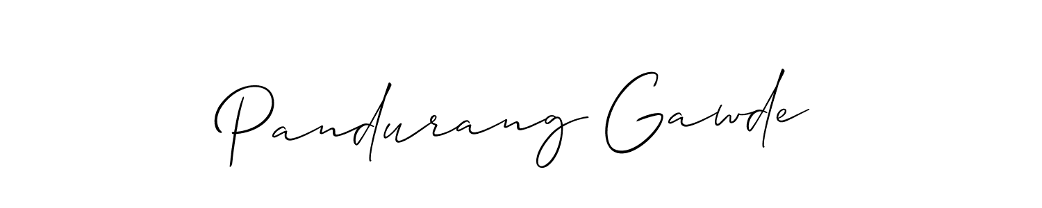 Allison_Script is a professional signature style that is perfect for those who want to add a touch of class to their signature. It is also a great choice for those who want to make their signature more unique. Get Pandurang Gawde name to fancy signature for free. Pandurang Gawde signature style 2 images and pictures png