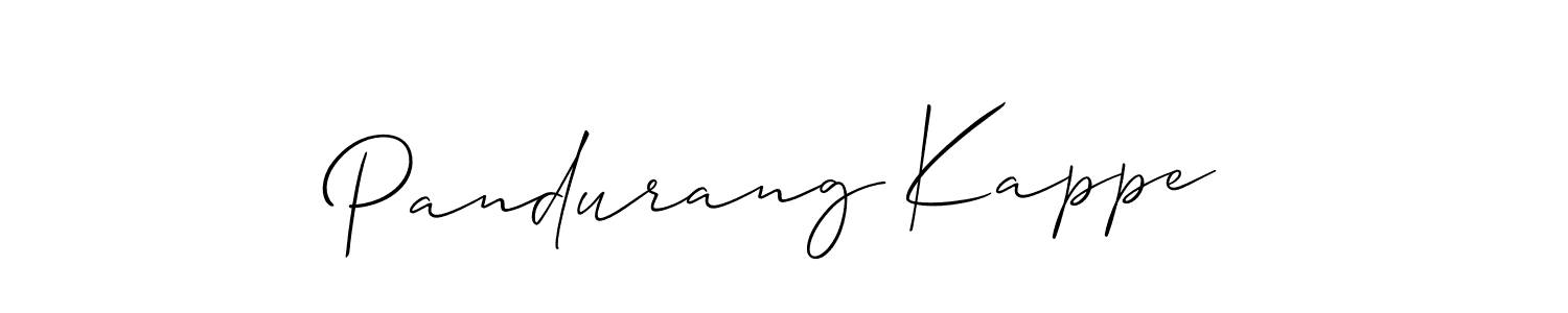 Use a signature maker to create a handwritten signature online. With this signature software, you can design (Allison_Script) your own signature for name Pandurang Kappe. Pandurang Kappe signature style 2 images and pictures png