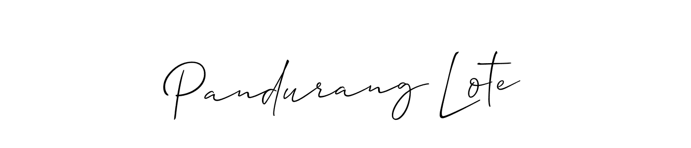 Also You can easily find your signature by using the search form. We will create Pandurang Lote name handwritten signature images for you free of cost using Allison_Script sign style. Pandurang Lote signature style 2 images and pictures png