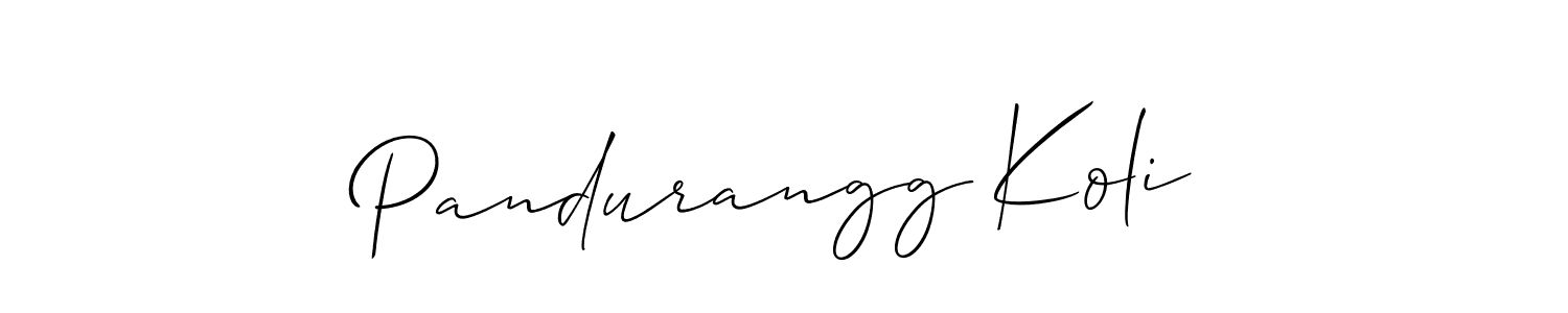 Allison_Script is a professional signature style that is perfect for those who want to add a touch of class to their signature. It is also a great choice for those who want to make their signature more unique. Get Pandurangg Koli name to fancy signature for free. Pandurangg Koli signature style 2 images and pictures png