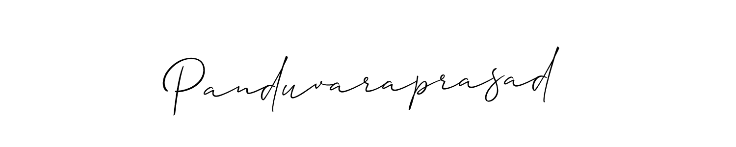 Make a beautiful signature design for name Panduvaraprasad. With this signature (Allison_Script) style, you can create a handwritten signature for free. Panduvaraprasad signature style 2 images and pictures png