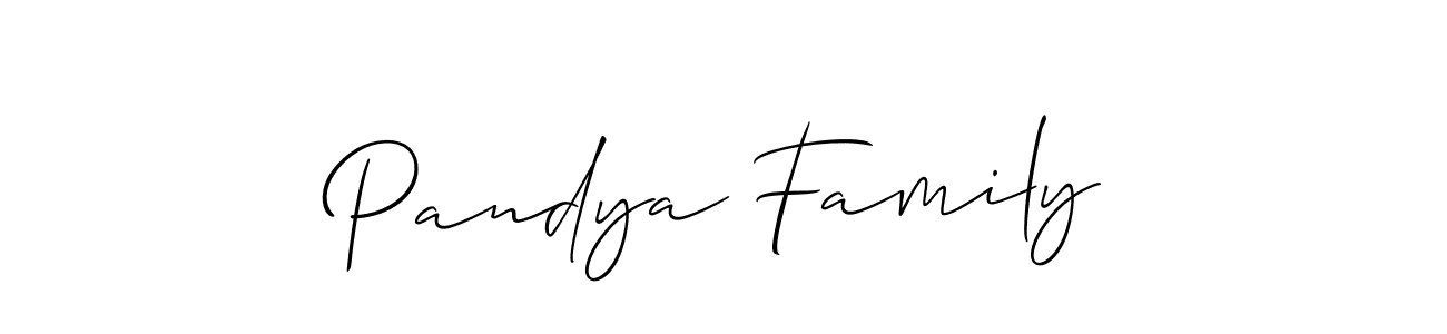 Similarly Allison_Script is the best handwritten signature design. Signature creator online .You can use it as an online autograph creator for name Pandya Family. Pandya Family signature style 2 images and pictures png