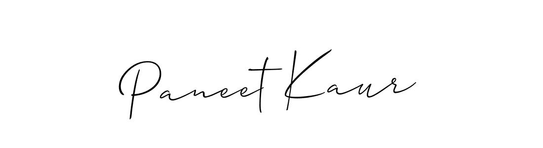 How to make Paneet Kaur name signature. Use Allison_Script style for creating short signs online. This is the latest handwritten sign. Paneet Kaur signature style 2 images and pictures png
