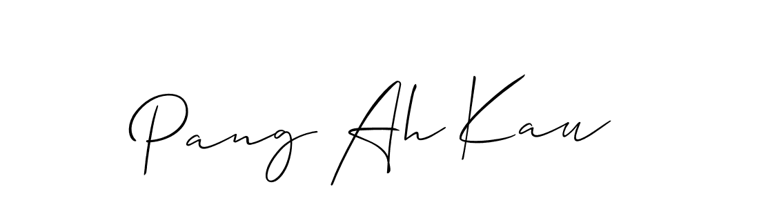 How to make Pang Ah Kau name signature. Use Allison_Script style for creating short signs online. This is the latest handwritten sign. Pang Ah Kau signature style 2 images and pictures png