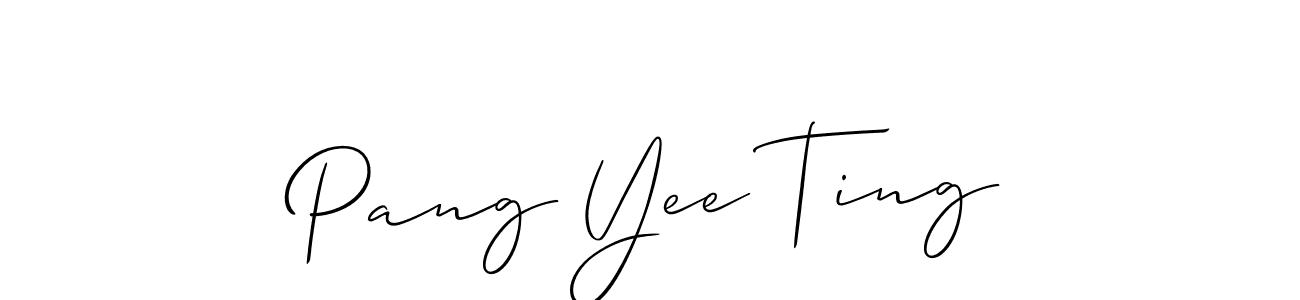 Allison_Script is a professional signature style that is perfect for those who want to add a touch of class to their signature. It is also a great choice for those who want to make their signature more unique. Get Pang Yee Ting name to fancy signature for free. Pang Yee Ting signature style 2 images and pictures png