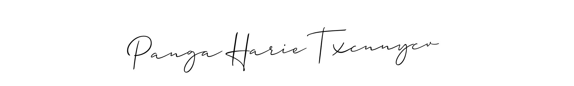How to make Panga Harie Txcnnycv signature? Allison_Script is a professional autograph style. Create handwritten signature for Panga Harie Txcnnycv name. Panga Harie Txcnnycv signature style 2 images and pictures png
