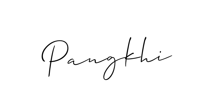 Design your own signature with our free online signature maker. With this signature software, you can create a handwritten (Allison_Script) signature for name Pangkhi. Pangkhi signature style 2 images and pictures png