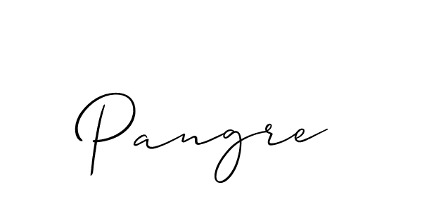 You should practise on your own different ways (Allison_Script) to write your name (Pangre) in signature. don't let someone else do it for you. Pangre signature style 2 images and pictures png