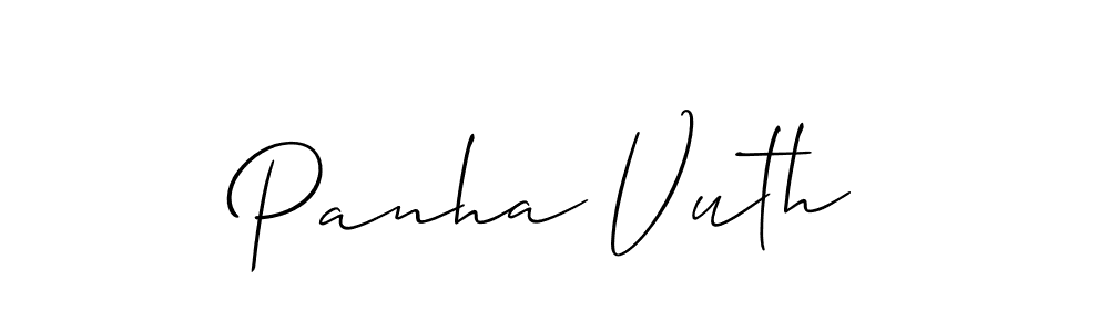 Design your own signature with our free online signature maker. With this signature software, you can create a handwritten (Allison_Script) signature for name Panha Vuth. Panha Vuth signature style 2 images and pictures png