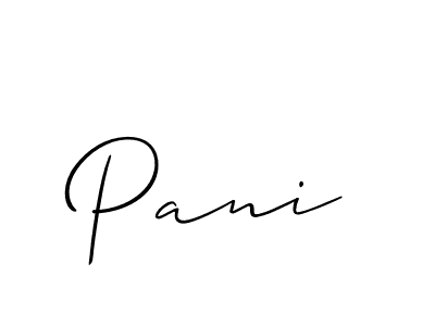 How to make Pani name signature. Use Allison_Script style for creating short signs online. This is the latest handwritten sign. Pani signature style 2 images and pictures png