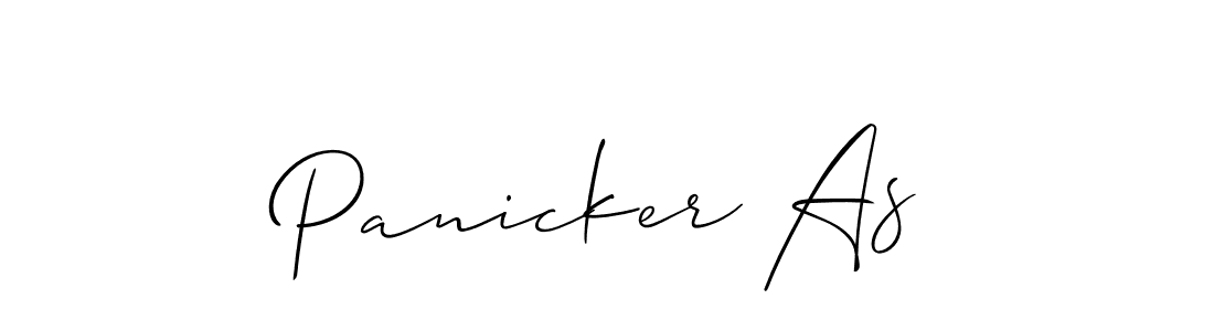 if you are searching for the best signature style for your name Panicker As. so please give up your signature search. here we have designed multiple signature styles  using Allison_Script. Panicker As signature style 2 images and pictures png