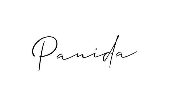 if you are searching for the best signature style for your name Panida. so please give up your signature search. here we have designed multiple signature styles  using Allison_Script. Panida signature style 2 images and pictures png