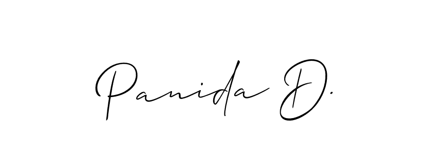 Use a signature maker to create a handwritten signature online. With this signature software, you can design (Allison_Script) your own signature for name Panida D.. Panida D. signature style 2 images and pictures png