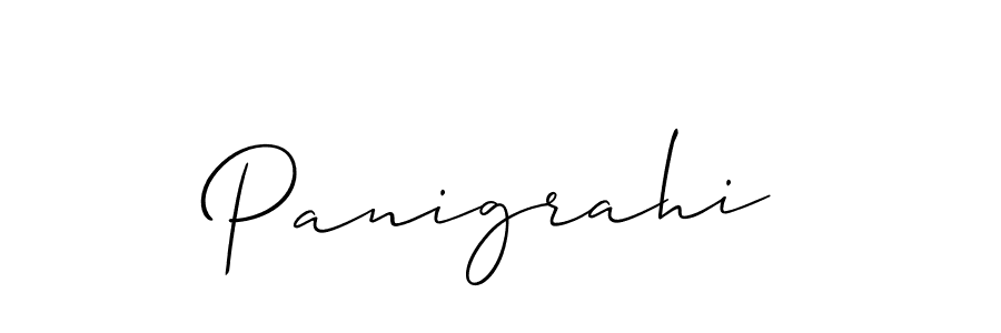 Also You can easily find your signature by using the search form. We will create Panigrahi name handwritten signature images for you free of cost using Allison_Script sign style. Panigrahi signature style 2 images and pictures png