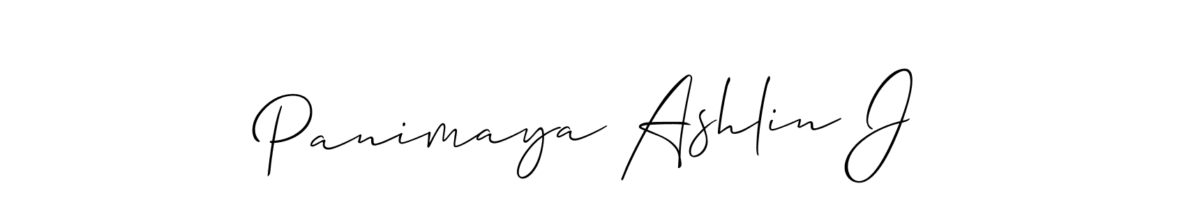 Make a short Panimaya Ashlin J signature style. Manage your documents anywhere anytime using Allison_Script. Create and add eSignatures, submit forms, share and send files easily. Panimaya Ashlin J signature style 2 images and pictures png