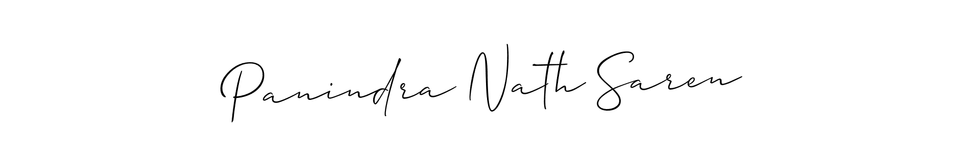 Make a beautiful signature design for name Panindra Nath Saren. With this signature (Allison_Script) style, you can create a handwritten signature for free. Panindra Nath Saren signature style 2 images and pictures png