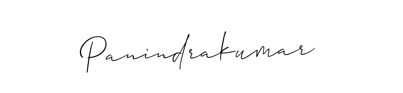 Use a signature maker to create a handwritten signature online. With this signature software, you can design (Allison_Script) your own signature for name Panindrakumar. Panindrakumar signature style 2 images and pictures png