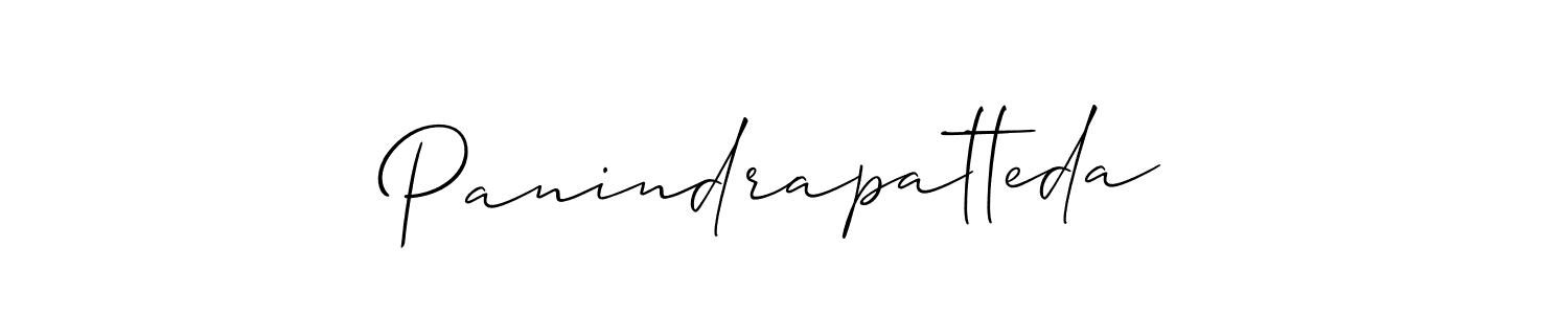 How to make Panindrapatteda name signature. Use Allison_Script style for creating short signs online. This is the latest handwritten sign. Panindrapatteda signature style 2 images and pictures png