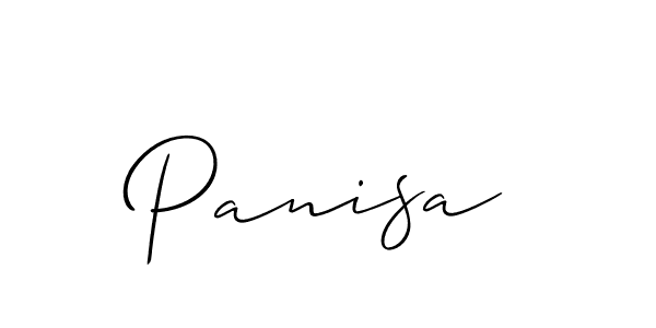 How to make Panisa name signature. Use Allison_Script style for creating short signs online. This is the latest handwritten sign. Panisa signature style 2 images and pictures png