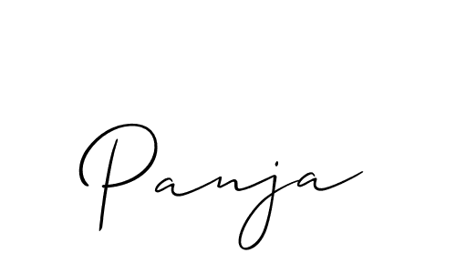 Make a beautiful signature design for name Panja. With this signature (Allison_Script) style, you can create a handwritten signature for free. Panja signature style 2 images and pictures png