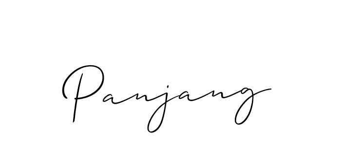 Design your own signature with our free online signature maker. With this signature software, you can create a handwritten (Allison_Script) signature for name Panjang. Panjang signature style 2 images and pictures png