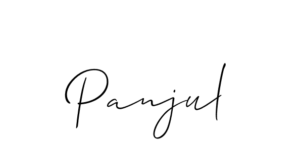 Also You can easily find your signature by using the search form. We will create Panjul name handwritten signature images for you free of cost using Allison_Script sign style. Panjul signature style 2 images and pictures png