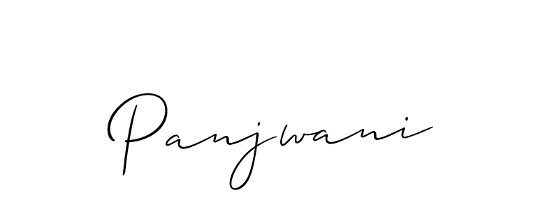 How to Draw Panjwani signature style? Allison_Script is a latest design signature styles for name Panjwani. Panjwani signature style 2 images and pictures png