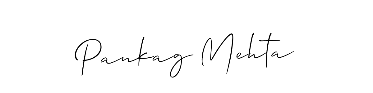 Make a short Pankag Mehta signature style. Manage your documents anywhere anytime using Allison_Script. Create and add eSignatures, submit forms, share and send files easily. Pankag Mehta signature style 2 images and pictures png