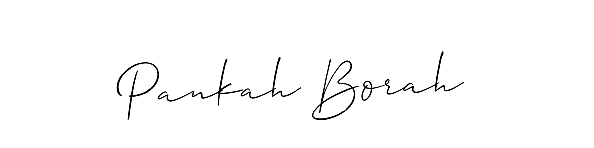 Create a beautiful signature design for name Pankah Borah. With this signature (Allison_Script) fonts, you can make a handwritten signature for free. Pankah Borah signature style 2 images and pictures png