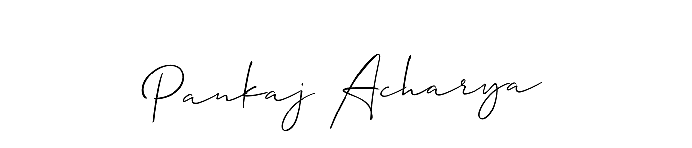 Pankaj Acharya stylish signature style. Best Handwritten Sign (Allison_Script) for my name. Handwritten Signature Collection Ideas for my name Pankaj Acharya. Pankaj Acharya signature style 2 images and pictures png