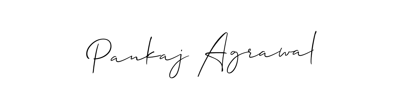 How to make Pankaj Agrawal name signature. Use Allison_Script style for creating short signs online. This is the latest handwritten sign. Pankaj Agrawal signature style 2 images and pictures png