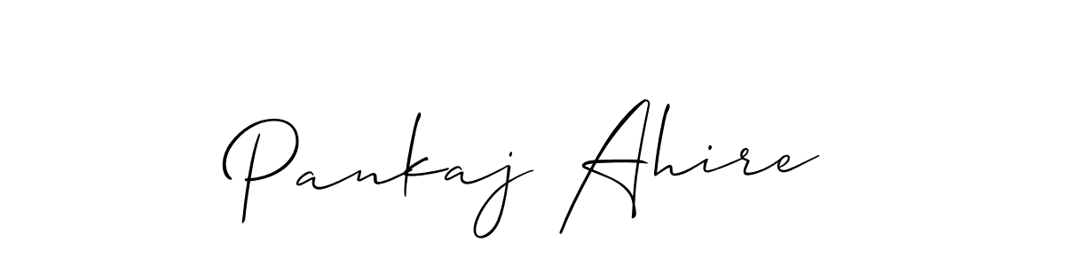 How to Draw Pankaj Ahire signature style? Allison_Script is a latest design signature styles for name Pankaj Ahire. Pankaj Ahire signature style 2 images and pictures png