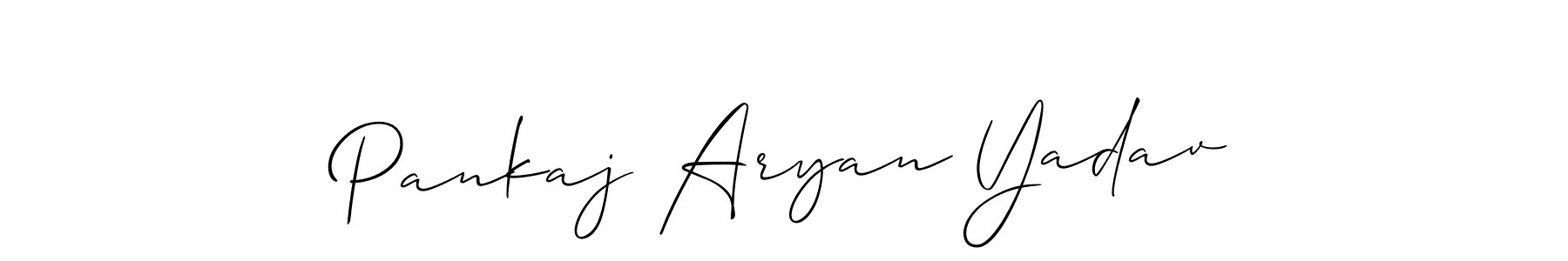 How to make Pankaj Aryan Yadav name signature. Use Allison_Script style for creating short signs online. This is the latest handwritten sign. Pankaj Aryan Yadav signature style 2 images and pictures png