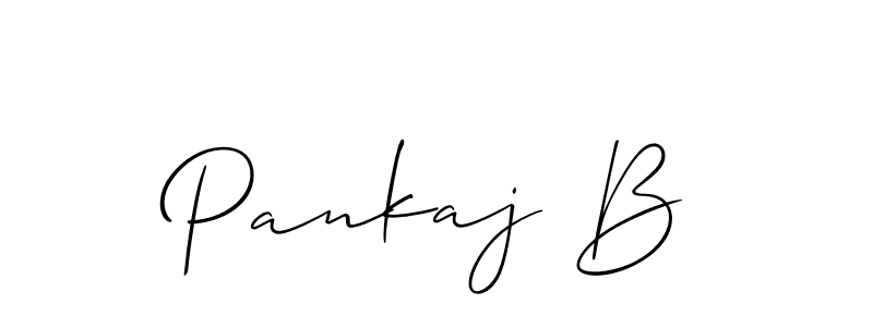 Make a beautiful signature design for name Pankaj B. With this signature (Allison_Script) style, you can create a handwritten signature for free. Pankaj B signature style 2 images and pictures png