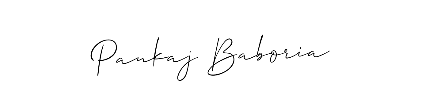 How to make Pankaj Baboria signature? Allison_Script is a professional autograph style. Create handwritten signature for Pankaj Baboria name. Pankaj Baboria signature style 2 images and pictures png