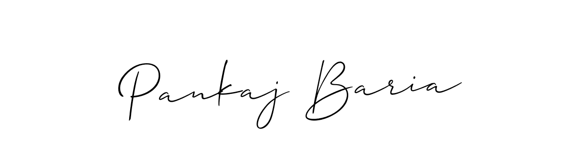 Design your own signature with our free online signature maker. With this signature software, you can create a handwritten (Allison_Script) signature for name Pankaj Baria. Pankaj Baria signature style 2 images and pictures png