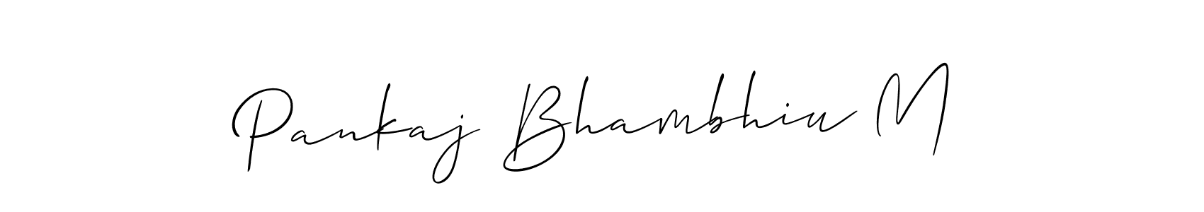 Also You can easily find your signature by using the search form. We will create Pankaj Bhambhiu M name handwritten signature images for you free of cost using Allison_Script sign style. Pankaj Bhambhiu M signature style 2 images and pictures png