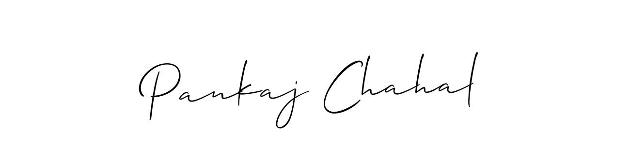 Pankaj Chahal stylish signature style. Best Handwritten Sign (Allison_Script) for my name. Handwritten Signature Collection Ideas for my name Pankaj Chahal. Pankaj Chahal signature style 2 images and pictures png
