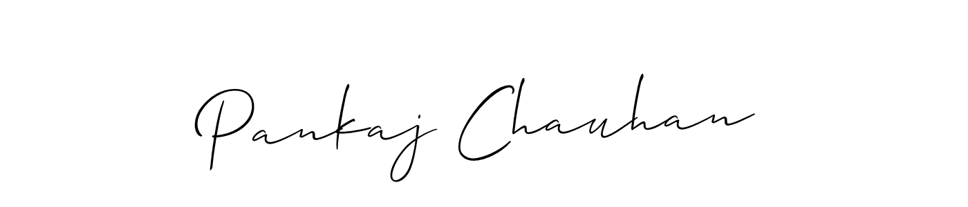 Also we have Pankaj Chauhan name is the best signature style. Create professional handwritten signature collection using Allison_Script autograph style. Pankaj Chauhan signature style 2 images and pictures png