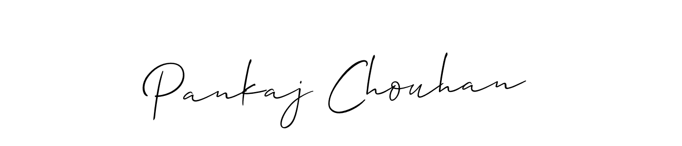 How to make Pankaj Chouhan signature? Allison_Script is a professional autograph style. Create handwritten signature for Pankaj Chouhan name. Pankaj Chouhan signature style 2 images and pictures png