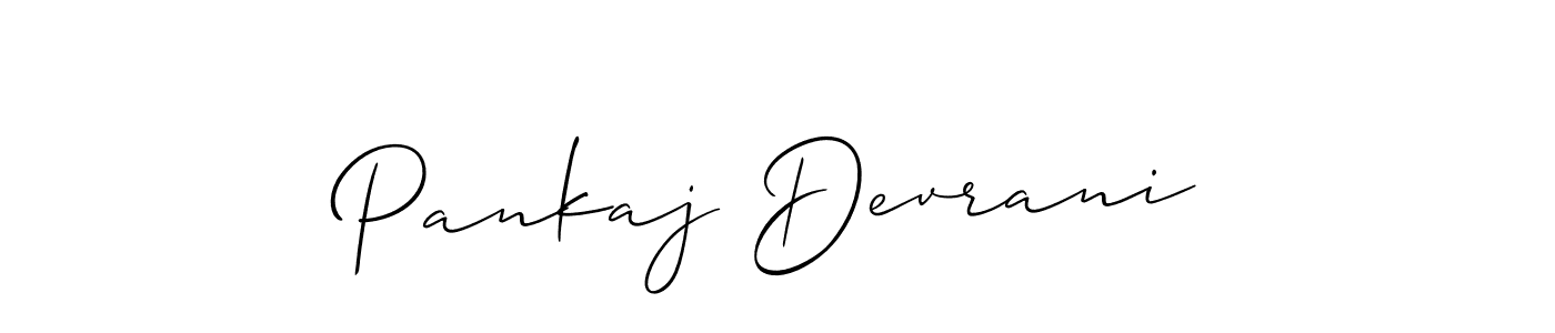 You should practise on your own different ways (Allison_Script) to write your name (Pankaj Devrani) in signature. don't let someone else do it for you. Pankaj Devrani signature style 2 images and pictures png