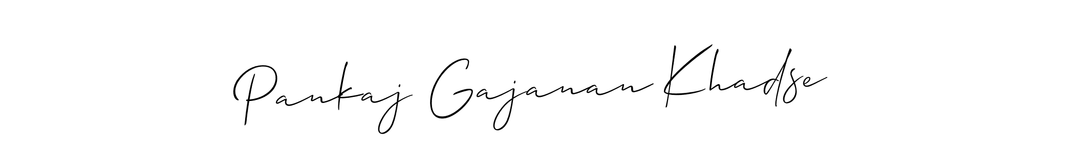 Make a beautiful signature design for name Pankaj Gajanan Khadse. With this signature (Allison_Script) style, you can create a handwritten signature for free. Pankaj Gajanan Khadse signature style 2 images and pictures png