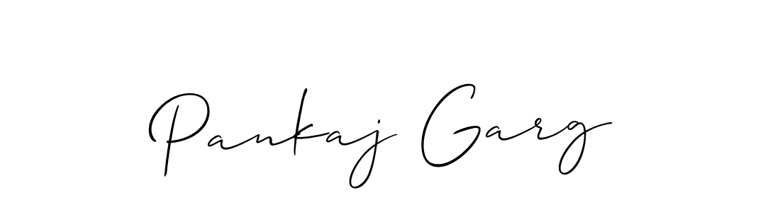 How to make Pankaj Garg signature? Allison_Script is a professional autograph style. Create handwritten signature for Pankaj Garg name. Pankaj Garg signature style 2 images and pictures png