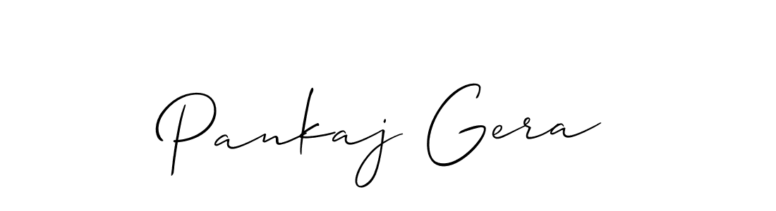 Pankaj Gera stylish signature style. Best Handwritten Sign (Allison_Script) for my name. Handwritten Signature Collection Ideas for my name Pankaj Gera. Pankaj Gera signature style 2 images and pictures png