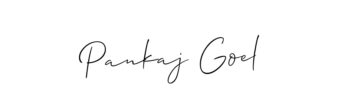Design your own signature with our free online signature maker. With this signature software, you can create a handwritten (Allison_Script) signature for name Pankaj Goel. Pankaj Goel signature style 2 images and pictures png