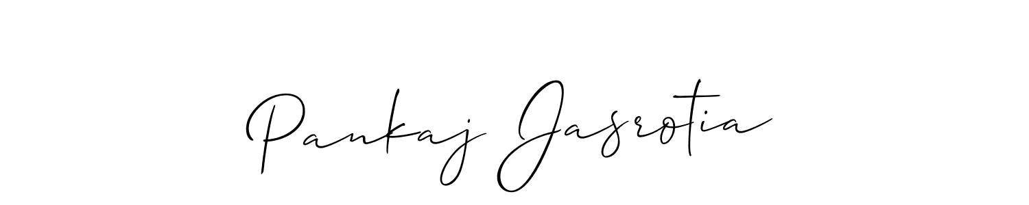 Also we have Pankaj Jasrotia name is the best signature style. Create professional handwritten signature collection using Allison_Script autograph style. Pankaj Jasrotia signature style 2 images and pictures png