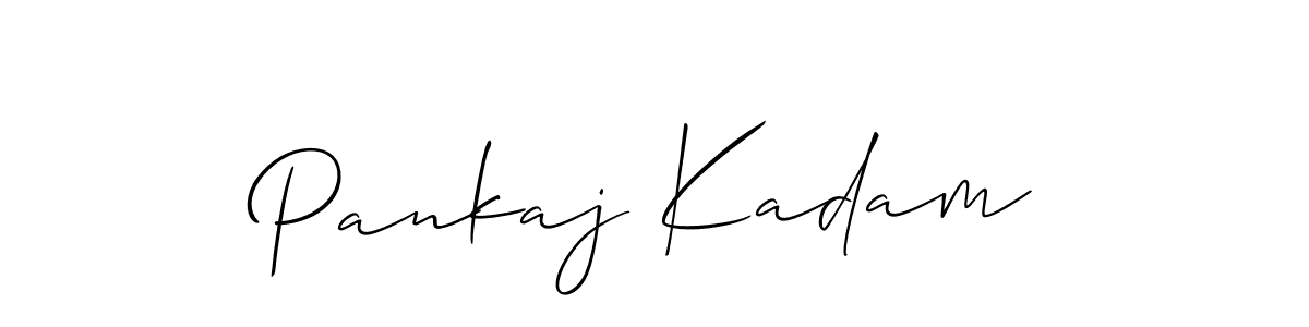 Use a signature maker to create a handwritten signature online. With this signature software, you can design (Allison_Script) your own signature for name Pankaj Kadam. Pankaj Kadam signature style 2 images and pictures png