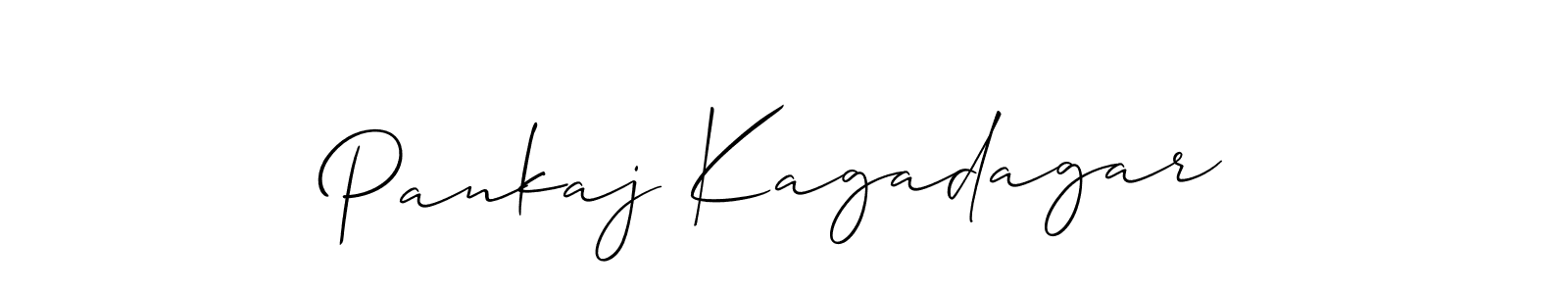 You should practise on your own different ways (Allison_Script) to write your name (Pankaj Kagadagar) in signature. don't let someone else do it for you. Pankaj Kagadagar signature style 2 images and pictures png