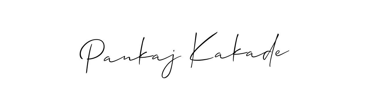 Create a beautiful signature design for name Pankaj Kakade. With this signature (Allison_Script) fonts, you can make a handwritten signature for free. Pankaj Kakade signature style 2 images and pictures png